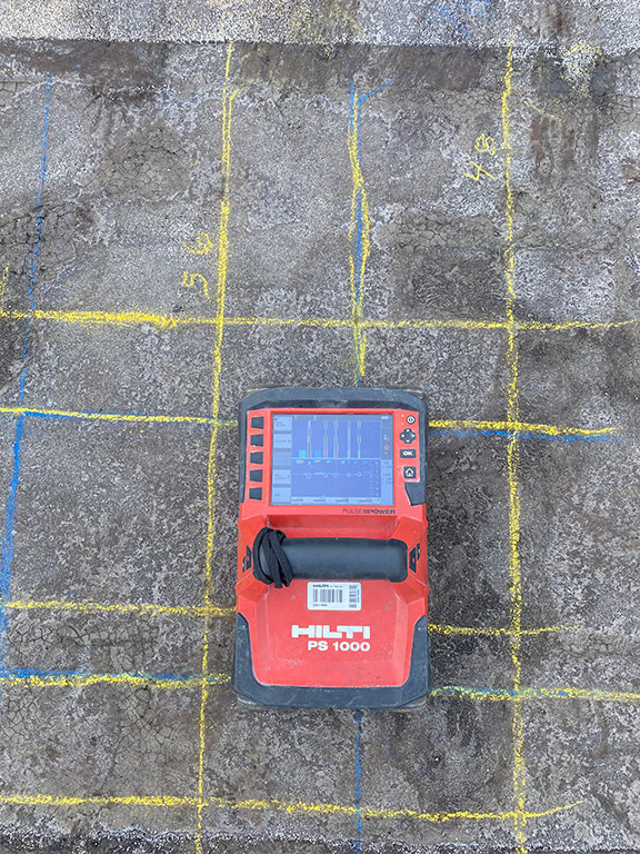 concrete x ray floor scanning with ground penetrating radar