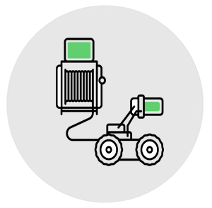 video pipe sewer inspection crawler icon